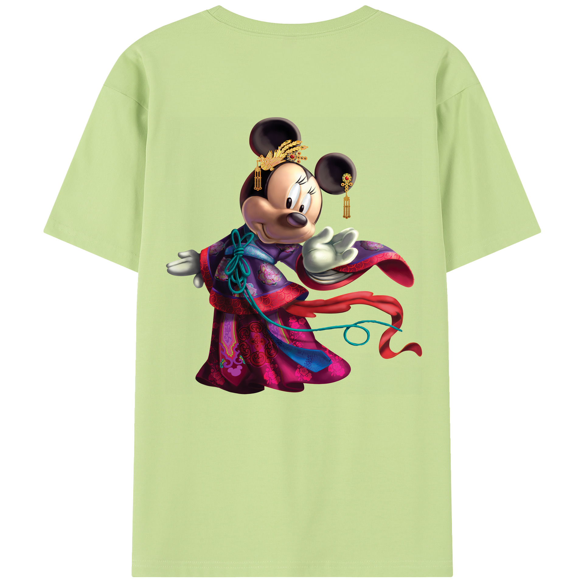 （画像用） ミッキーマウス Mickey Mouse 綿100％半袖Tシャツ（背面プリント）